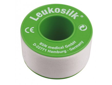 LEUKOSILK HECHTPLEISTER MET RING 9.2MX2.5CM WIT 09567-00