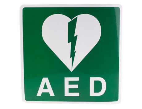 AED pictogram sticker 20 x 20 cm