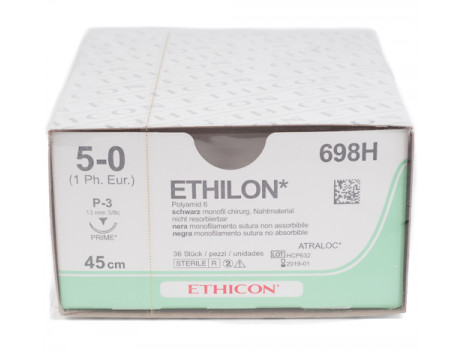 Ethilon P3 naald M1, 5-0, 45 cm