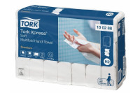 Tork xpress papieren handdoek soft advanced 2 laags intergevouwen
26x21cm wit h2 120289