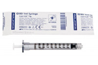 Bd plastipak precisie injectiespuit 1ml luerlock 309628 steriel