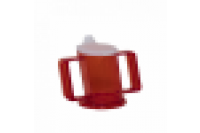 Drinkbeker handycup incusief deksel rood pr65646-r